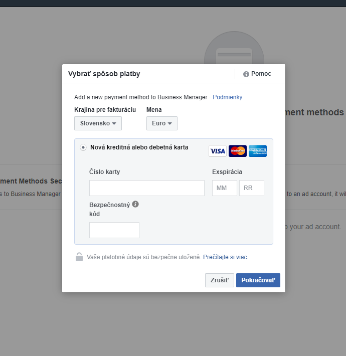 Prvý krok ako ovládnuť reklamu cez facebook business manager 4 Prvý krok ako ovládnuť Facebook reklamu – Business Manager