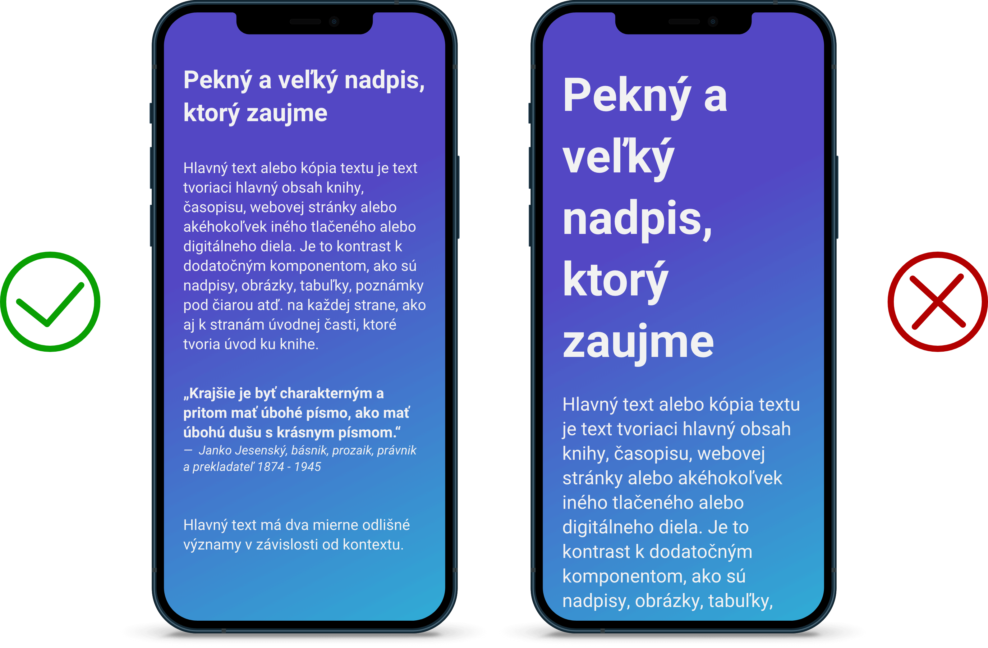Aká je správna veľkosť písma na webe? 1 chyba na mobile